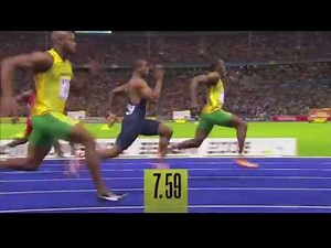 Usain Bolt Sprinting 100m 9.58 seconds