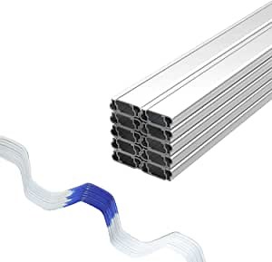 2M Lengths Greenhouse Plastic Coating W-Wire and Aluminium Fixing Rail Securing, Poly Spring Wire and Channel Bundle(10)