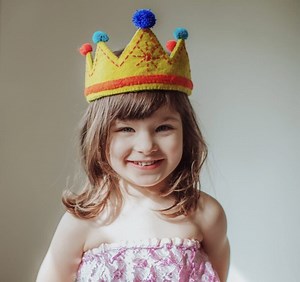 Royal Crown Dress up Child Dress up Royal Crown With Posh Pom Poms & Hand-stitched Detail, Regal Play Costume for Imaginative Kids - Etsy Canada