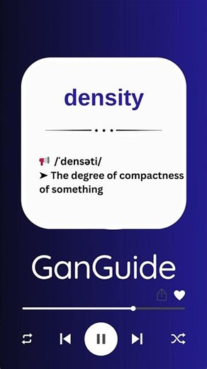 C1 English Word: DENSITY | Meaning & Pronunciation