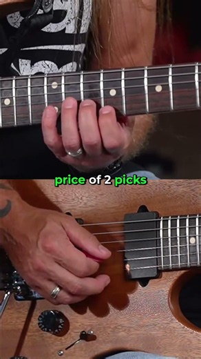 Four Notes with Two Picks on Guitar #shorts