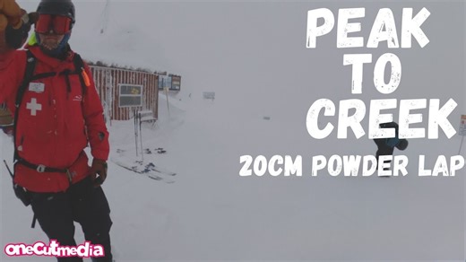 Peak to creek deep powder run Whistler