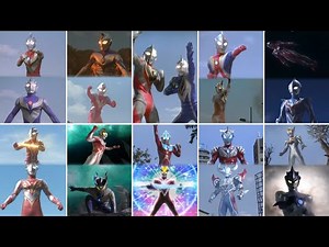 All Ultraman Form Change Transformations (Tiga - R/B)
