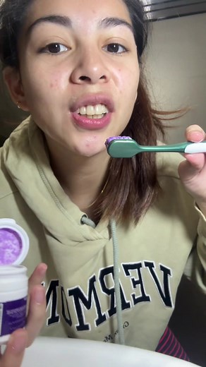 DAY 1 USING SCOBAN PURPLE COLOR REPAIR WHITENING TOOTHPASTE #fyppppppppppppppppppppppp #fyp #teethwhitening #scoban #teethcare