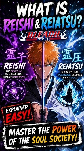 what is reishi and reiatsu in bleach #anime #bleach #shorts