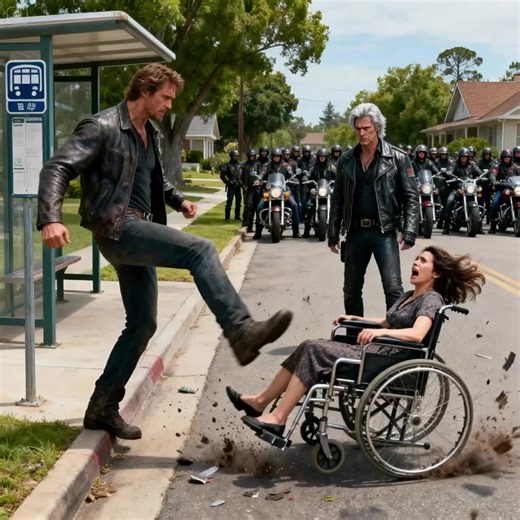 Get off the hook! » - a young man screamed, pushing Mia, a girl with limited mobility, at the bus stop. At that moment something unexpected happened. 😱 It was a fresh Saturday morning: a bus stop on the street corner was filled with pockets of passers-by - students, workers in a hurry and an old man sipping coffee. Mia Thompson, leaning on crutches, waited for the bus to campus. Her bag was lying at her feet. Breathing was calm but focused - every movement was given with effort. Ben Parker, a y