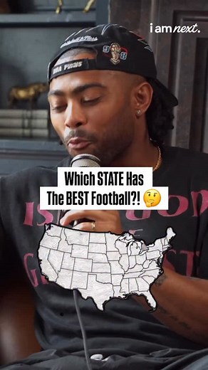 This is THE #1 College Football Locker Room Debate 😂 Who y’all AGREE with? Thoughts ⬇️ Full interview out on our YouTube #collegefootball #iamathlete #football #college #highschool #unitedstates #highschoolfootball #d1 #georgia #california | iamathletepodcast