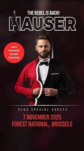 🔥 Last chance! Don’t miss HAUSER live at Forest National – November 7, 2025! An unforgettable evening of passion, elegance, and electrifying cello performances awaits you. Grab your tickets before it’s too late! | HAUSER