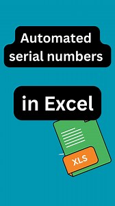 Automated Serial Numbers in Excel | Excel Tips and Tricks | #ExcelTips #ExcelTricks #Productivity #Excel #exceltips #exceltricks #excelexpert #excelprofessional #learnexcel #foryou #foryourpage #exceltraining #exceltutorial | Excel Expert