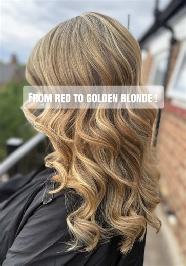 Transforming Red Hair to Blonde in One Session