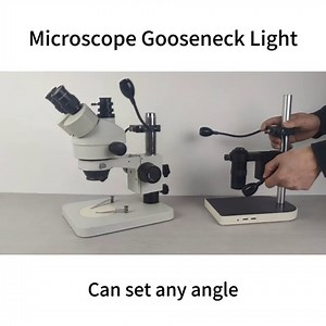 LED Spot Light for Microscope, 6 WATT LED Gooseneck Suitable for 20mm-32mm Stand Pillar Spotlight for Stereo Microscope Light Source Lamp Industrial Soldering Repairing Lab Illuminator