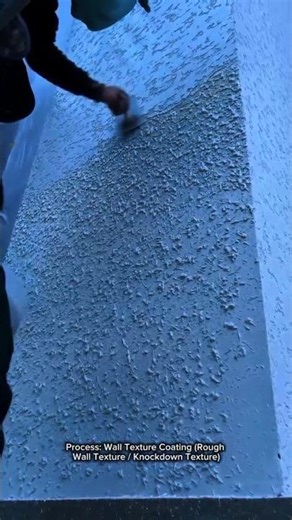 Professional Wall Texture Coating Process | Knockdown Finish Technique (Step-by-Step)