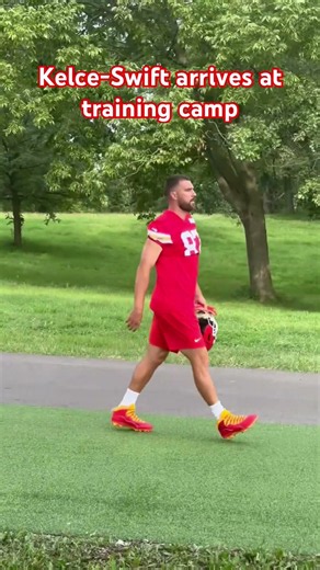 Travis Kelce ready to go on the first day of Chiefs training camp #shorts #viral