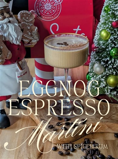 y'all, going to be honest. I’m not an eggnog fan....because the way my stomach is set up 🥴 and I think eggs are gross. (that story is for another day) But TRUST ME when I say this drink is what moved me from tolerating eggnog to actually enjoying it. This is my take on an espresso martini that still tastes like coffee and is balanced, not overly sweet but can still be a dessert to close out the night. Eggnog Espresso Martini 1 oz fresh espresso (or cold brew if you don't have an espresso machin