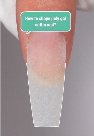 How to Shape Poly Gel Coffin Nails - Quick Guide