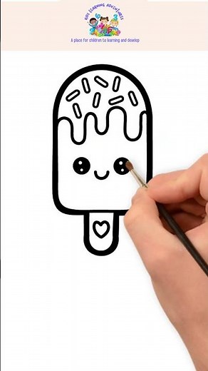 How to draw a Popsicle step by step