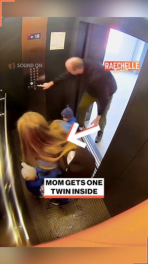 Getting twins into an elevator becomes a whole mission. #fblifestyle | Raechelle Chase Fit Family