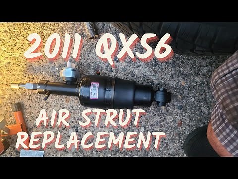 2011 INFINITI QX56 REAR AIR STRUT REPLACEMENT AND BLEEDING NOTES.