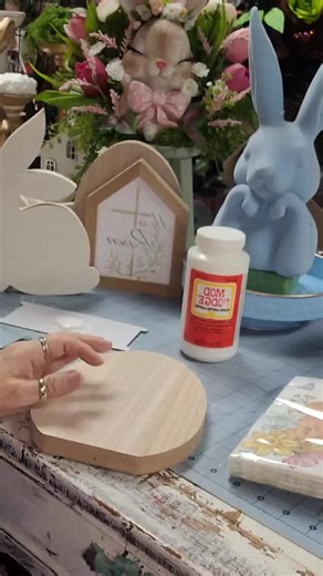 Transforming a Wooden Egg with Mod Podge Magic