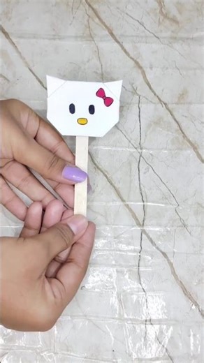 DIY Hello Kitty Bookmark |#papercraft #ytshorts #magicalcraftswithkhushi