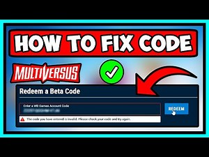 HOW TO FIX MULTIVERSUS CODE NOT WORKING!