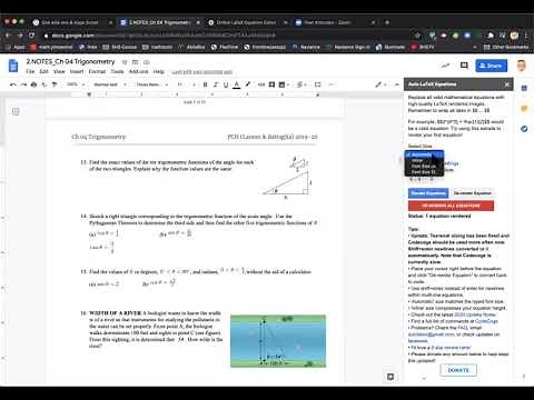 Google Doc | Auto-LaTex Equations