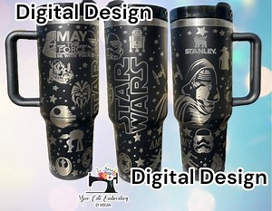 Star Wars 40oz Laser Engrave Tumbler Svg *digital File* Kylo *wrap for Tumbler * Laser*star Tours * Cut File Only *stanley * - Etsy