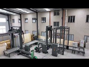 Fully Auto # Type Pallet Strapping Machines and Arm Rotary Wrapping Machine Combined Syetem