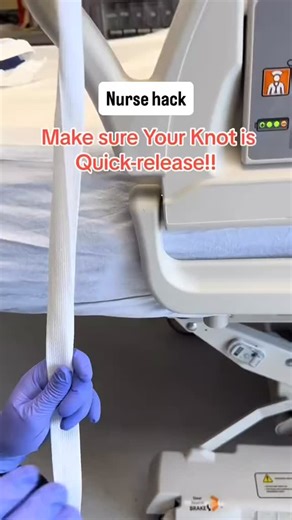 Nursing Prime on Instagram: "Nurse hack: quick release tie for restraints! #nurse #nurselife #nursingstudent #nursingschool #nursepractitioner"