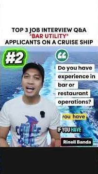 Job interview for Bar Utility Applicants on a Cruise Ship
