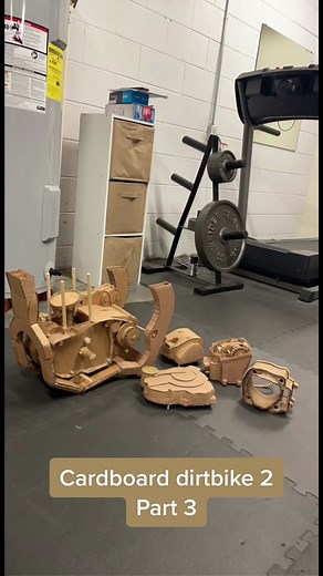 Cardboard Dirtbike Fabrication