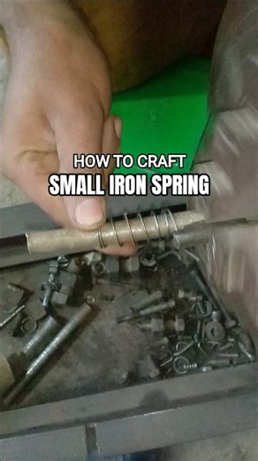 How to Craft Small Iron Spring #springmaking #automobile #wireworks #drillingtools #springmaker #DIY
