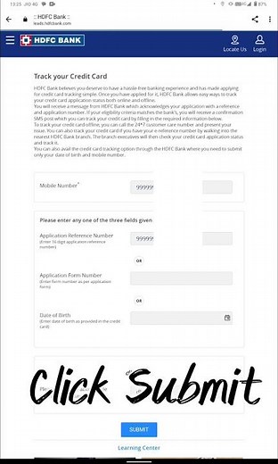 Application Status Tracking HDFC Bank Credit Card || Track HDFC Bank Credit card Application Status