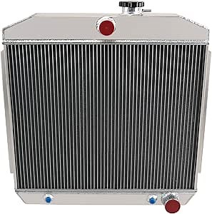 1957 Chevy Radiator - Full Aluminum Radiator For 1955 1956 1957 Chevy Bel Air Belair Nomad One-Fifty (150) Series Two-Ten Series (210) Series Del Ray V8 4.3L 4.6L 3 Rows Core Radiators