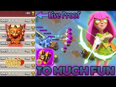 Mass Super Archer Dominant Every Base In Ranked Legend League. Back Pack+Super Archer Combo. Army 👇