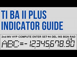 TI BA II Plus Financial Calculator Tutorial - Display Indicator Reference Guide