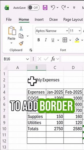 How to Add Borders in Excel Step by Step Tutorial | Using Keyboard Shortcuts to Add Borders in Excel