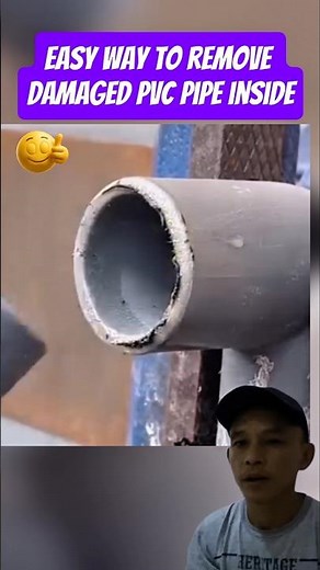 Easy way to remove damaged PVC pipe inside