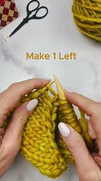 Knitting Increases tutorial - M1R and M1L
