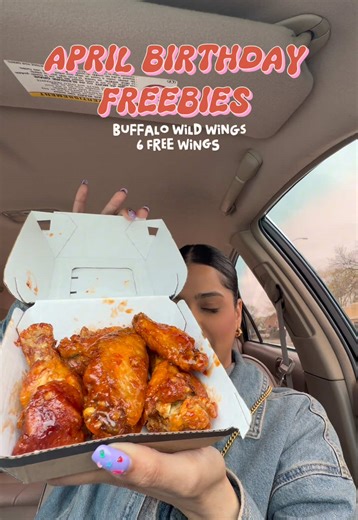 April Birthday freebie # 10! @Buffalo Wild Wings 6 free wings bone-in or boneless, no purchase necessary! 🤪👏🏼 loaded right onto your BWW app! MY FAVES: Asian Zing, Spicy Garlic & Caribbean Jerk 🙂‍↕️ #birthday #freebies #bww #buffalowildwings #nyc
