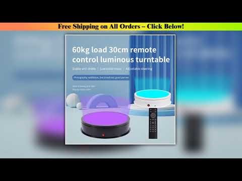 30cm Smart RGB Motorized Turntable 36kg Rotating Display Stand /w Remote Control for Live