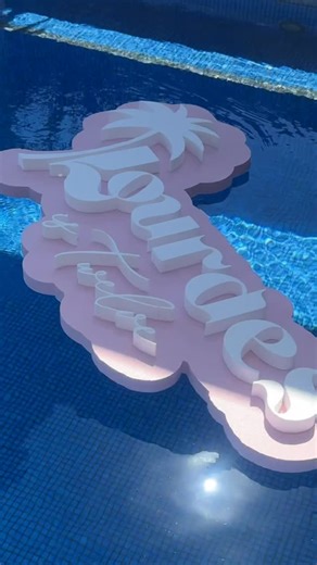 MINNA GRAPHICS on Instagram: "Custom pool float for Lourdes’ 12th birthday @ebweddingandevents #12thbirthday #birthday #poolparty #twelve #poolfloat"