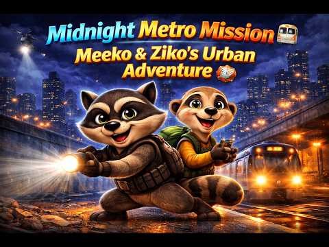 "Midnight Metro Mission: Meeko & Ziko’s Urban Adventure 🚇🌃"2026