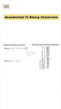 Hexadecimal To Binary Conversion | Number System