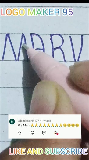 Brand Logo name of Marv ||comment your name #shorts #logo #design