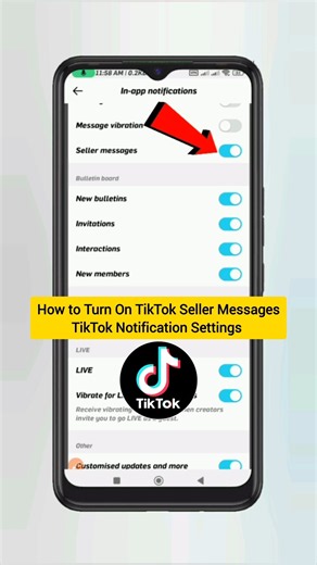 How to Turn On TikTok Seller Messages | TikTok Notification Settings 2026