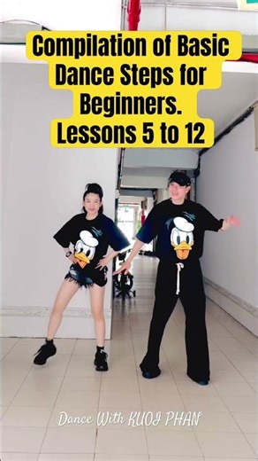 Compilation of Basic Dance Steps for Beginners. Lessons 5 to 12. ‪@kuoiphan8664‬