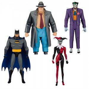 McFarlane Toys DC Direct Batman the Animated Series 4 Pack Collectible Action Figures includes Batman, The Joker, Harley Quinn, and Harvey Bullock Walmart Exclusive