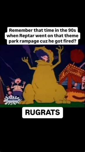 Jules Escobar on Instagram: "Reptar finally crashed out 😆 #90skid #90snostalgia #millennials #nickelodeon #rugrats"