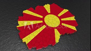North Macedonia map 3d. 3d map of North Macedonia.